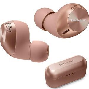 Technics Wireless Bluetooth Earbud II LDAC Compatible, EAH-AZ40M2-N (Rose Gold)